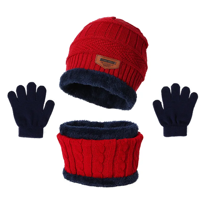 Toddler/kids Essential warm suit in winter, Plush hat  scarf and gloves.  big image 1