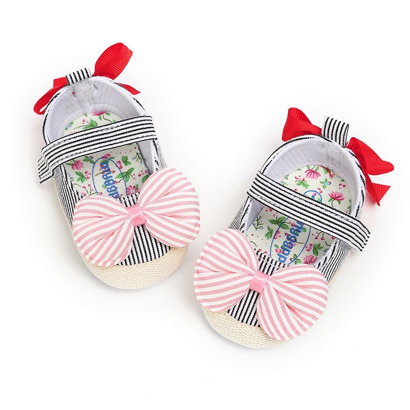 Baby Bow Decor Stripe Headband Prewalker