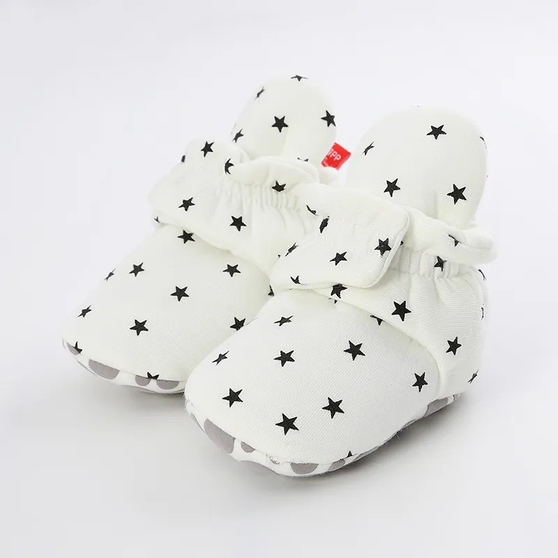Baby & Toddler Stars Print Velcro Prewalker Shoes White