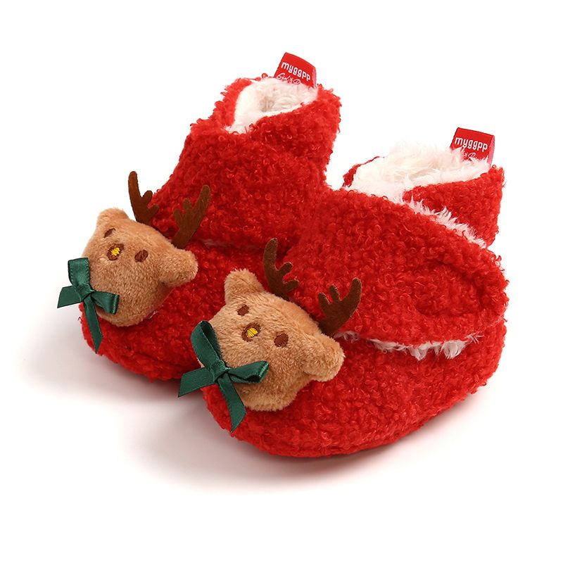 

Christmas Family Matching 3D Cartoon Reindeer&Santa Pattern Slippers & Prewalker Shoes