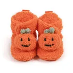 Halloween Baby Childlike Pumpkin Decor Prewalker Shoes Orange