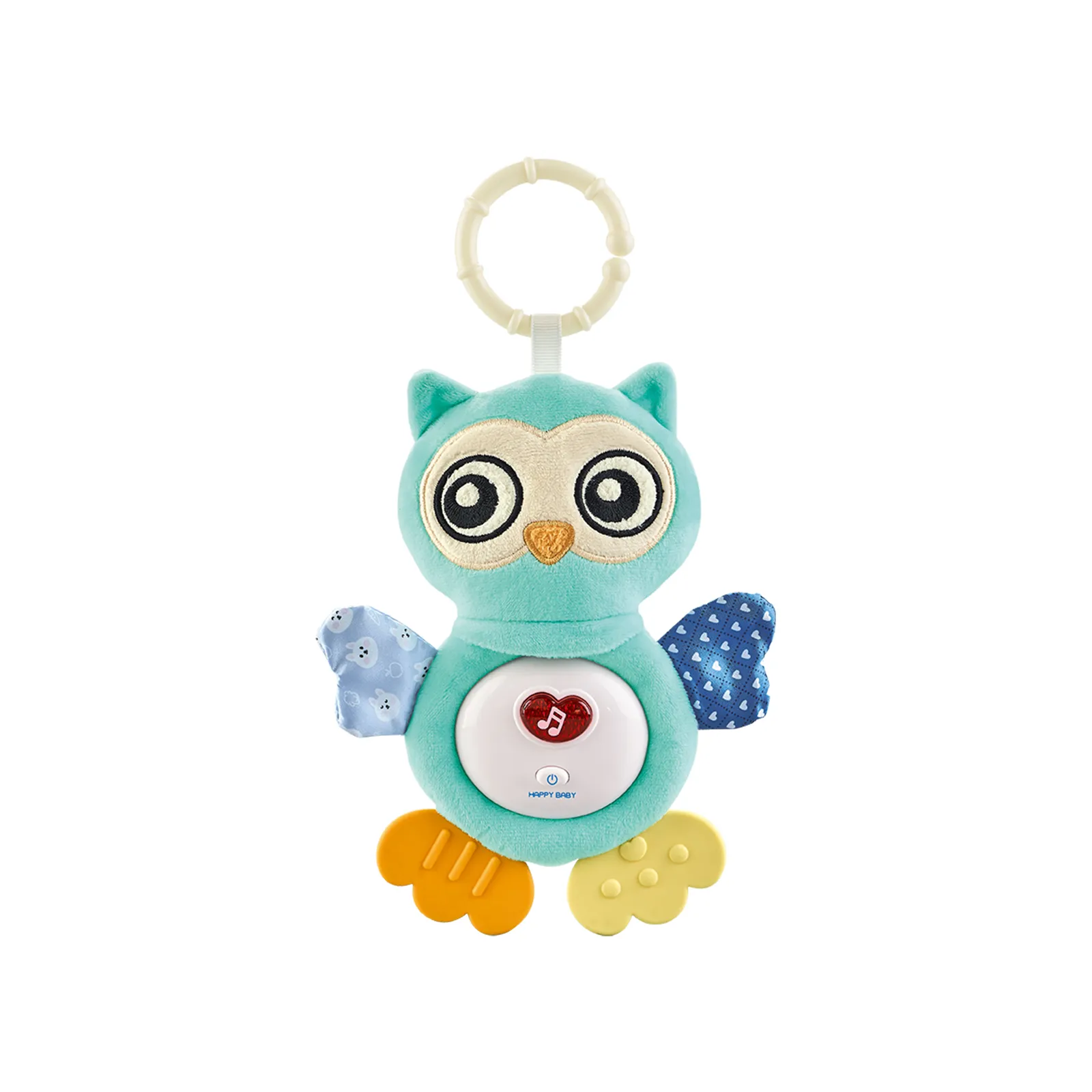 Baby Bird Shape Music and Light Appease Teether Doll Light Blue
