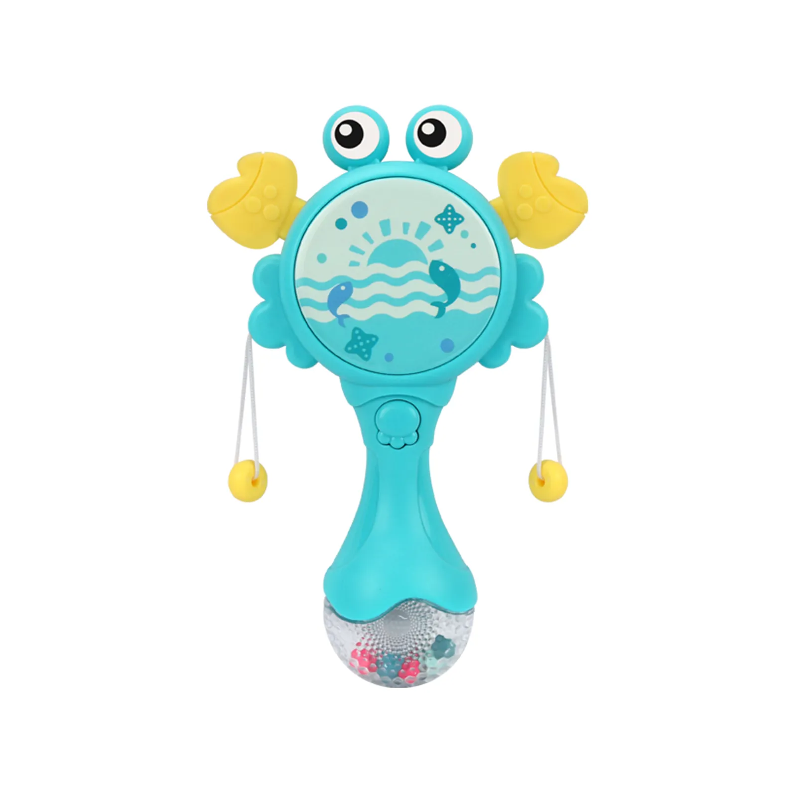 Baby Early Education Crab Hand Drum Light Green big image 1