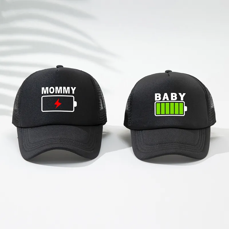 Letters Print Baseball Cap for Mom and Me Black image 4