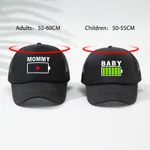 Letters Print Baseball Cap for Mom and Me Black image 2
