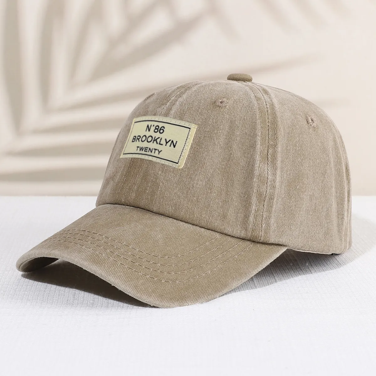 Toddler/Kids Simple Washed vintage Baseball Cap 100% algodão  Cor de Caqui