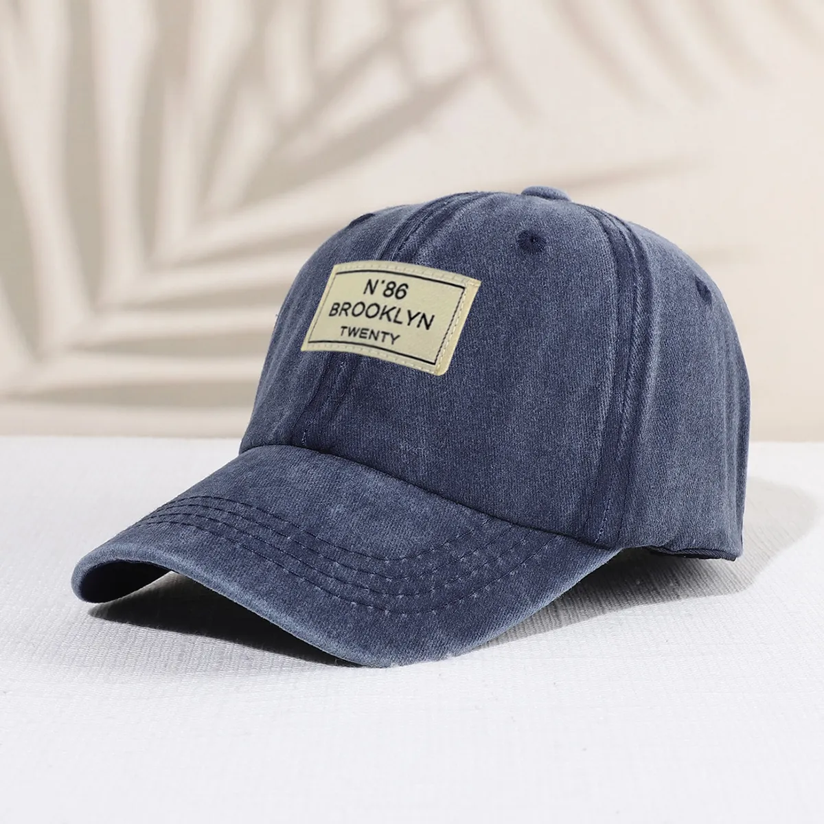 Toddler/Kids Simple Washed vintage Baseball Cap 100% algodão  Azul Escuro