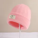 Toddler/kids Casual simple knitted hat Pink