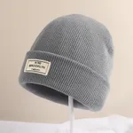 Toddler/kids Casual simple knitted hat Grey