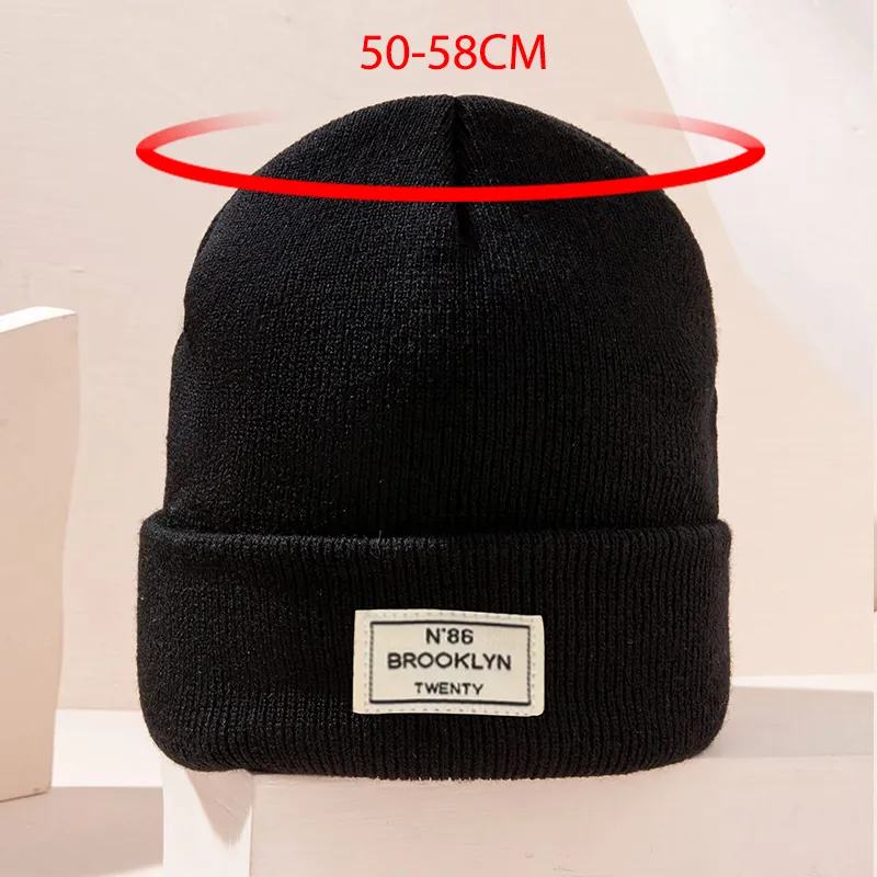 Toddler/kids Casual simple knitted hat Black big image 1
