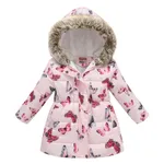  Toddler/Kid Girl Sweet Fleece-lining Hooded Jacket Light Pink