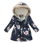  Toddler/Kid Girl Sweet Fleece-lining Hooded Jacket Black