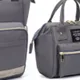 3-piece Multicolorful Diaper Bag Diagonal Bag Backpack Large Capacity Dark Grey