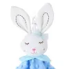 Mignon animal bébé bébé apaiser apaiser serviette douce peluche réconfortante jouet velours apaiser bébé dormir poupée fournitures Bleu