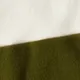 Enfants Fille Couture de tissus Lettre À capuche Sweat-shirt Armée Verte