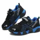Toddler / Kid Navy Velcro Closure Mesh Panel Breathable Sports Shoes Black