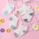 5件裝嬰兒/幼兒雙色拼色鬆口襪 彩色
