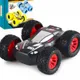 Kids Toy Pull Back Car Double-Sided Friction Powered Flips Inertia Big Tire 4WD Car Off-Road Vehicle Children Toy Gifts Black
