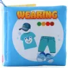 Baby Cloth Book Baby Early Education Cognition Farm Animal Vegetable Animals Wearing Transportation Sea World Cloth Book Mint Green