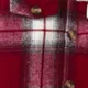 Toddler Boy Plaid Fleece Lapel Collar Button Design Coat Burgundy
