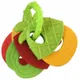 嬰兒牙膠水果形狀嬰兒牙膠帶撥浪鼓嬰兒出牙玩具 綠色