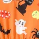 Toddler Girl Halloween Ghost Print Long-sleeve Dress Orange