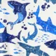 Toddler Boy Shark / Letter Print Short-sleeve Tee   Blue