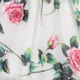Kid Girl Allover Floral Rose Print Mesh Ruffled Slip Dress White