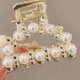 Toddler / Kid's Delicate Rhinestone Pearl Small Hair Clip Champagne