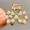 Petite pince à cheveux en bas âge / enfant Délicate Perle de strass Jaune