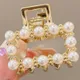 Toddler / Kid's Delicate Rhinestone Pearl Small Hair Clip Gold