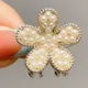 Toddler / Kid's Delicate Rhinestone Pearl Small Hair Clip Ivory