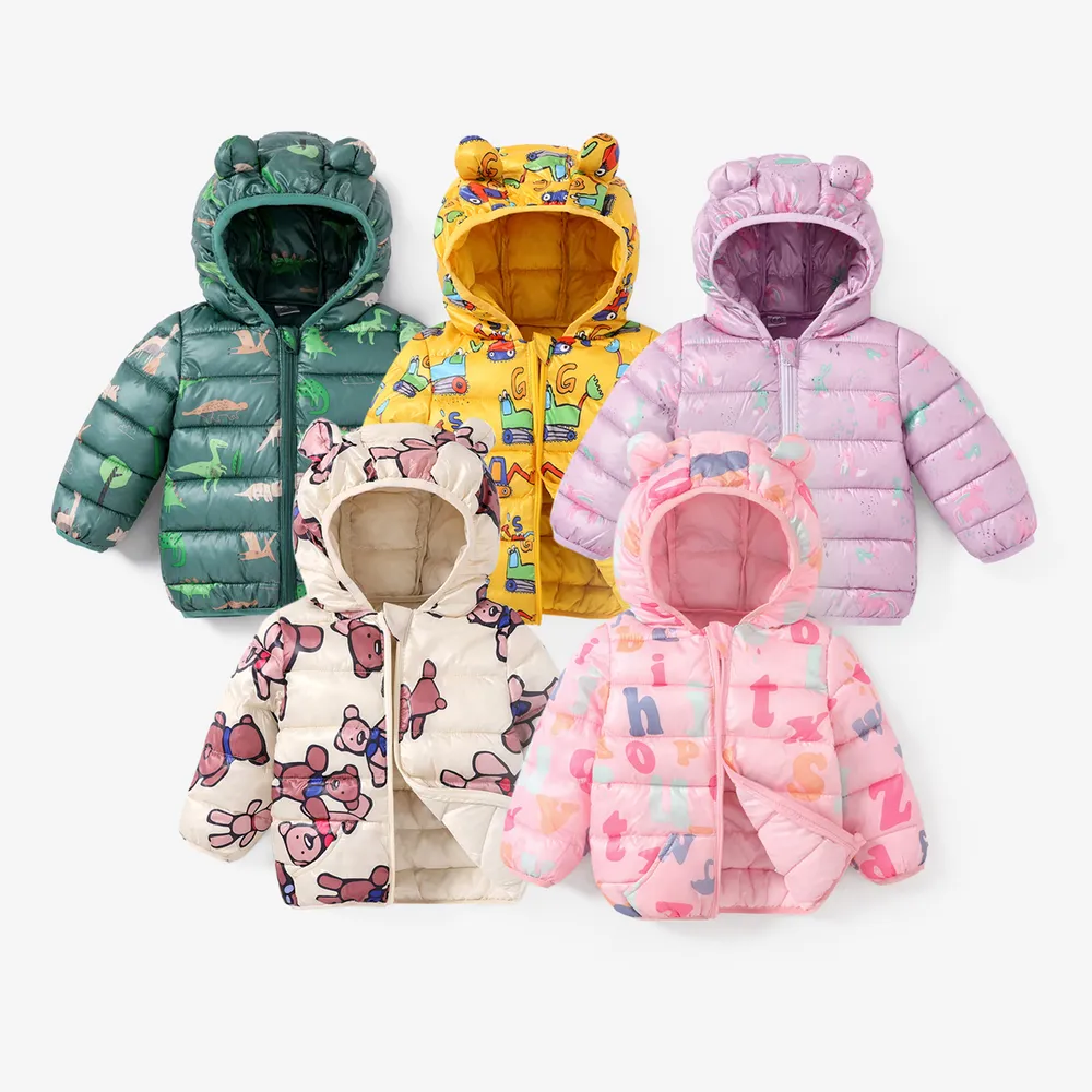 Baby/Kid Girl Childlike 3D Ear Design Hooded Winter Coat big image 7
