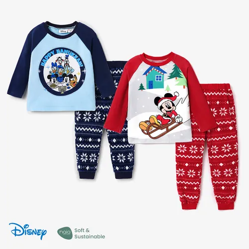 Disney Mickey and Friends Christmas Toddler Boy Character Print Naia™ Long-sleeve Sweatshirt and Polarfleece Pants Sets