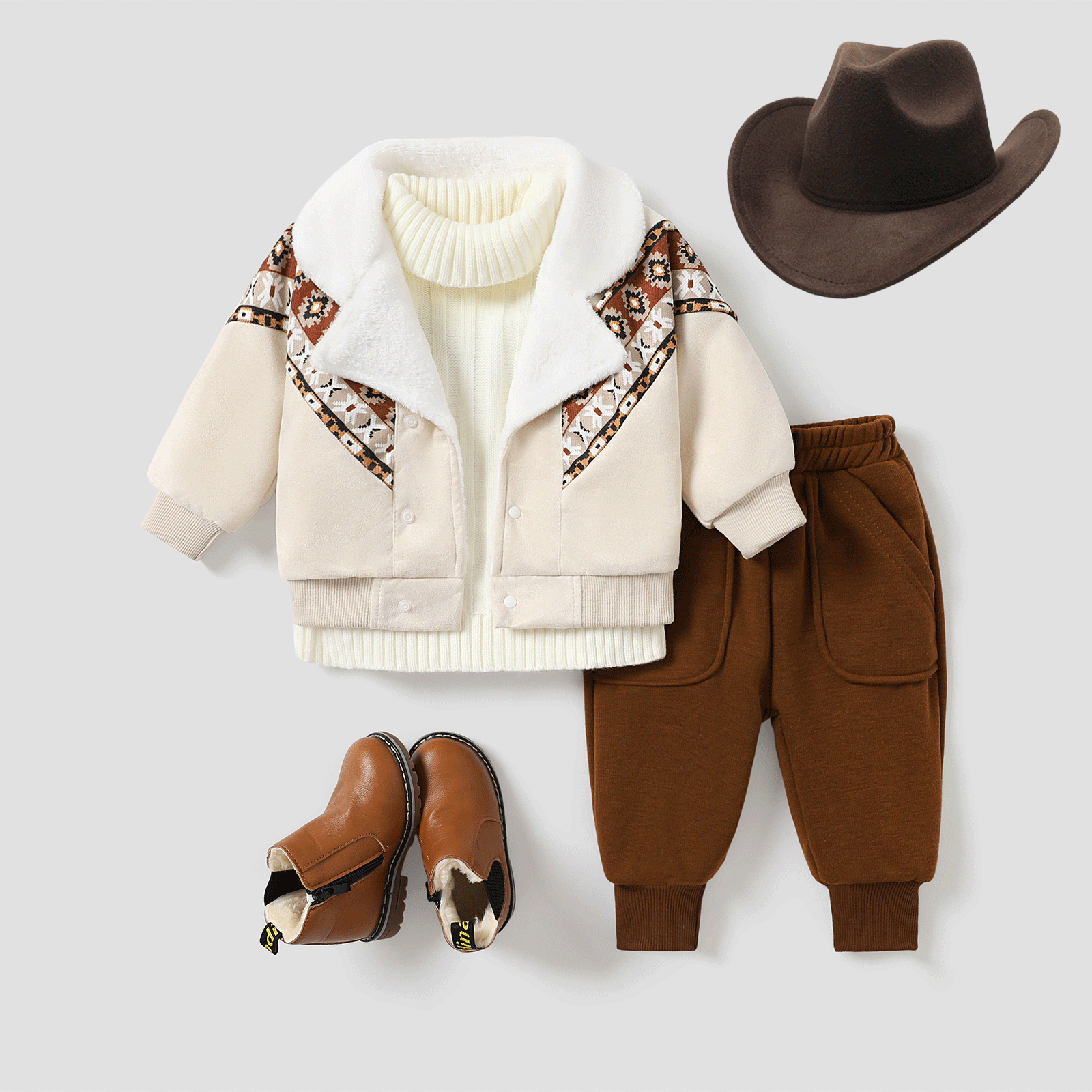 Baby/Toddler Girl/Boy Cowboy Design Sweater/Coat/Pants/Shoes/Hat