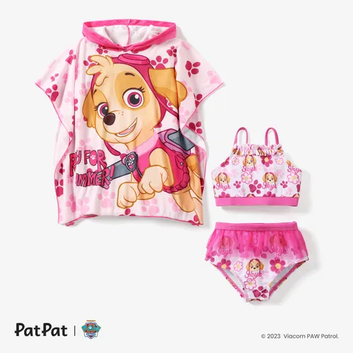 Roupa de banho One Piece Paw Patrol Toddler Girl Pink 3T - Moda