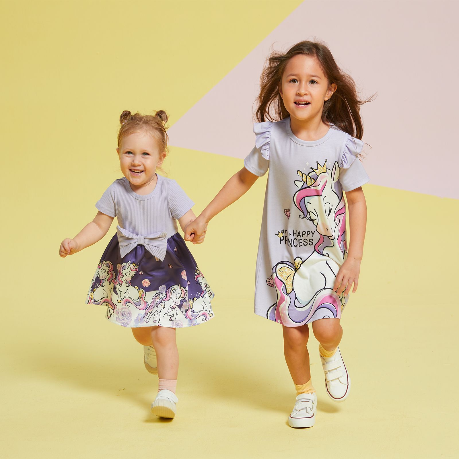 

Baby/Toddler Girl Unicorn Print Dress