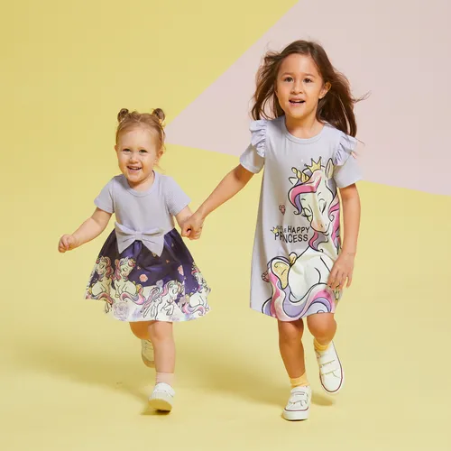 Baby/Toddler Girl Unicorn Print Dress