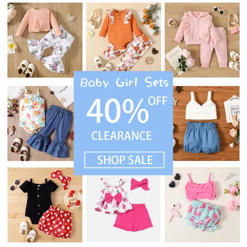 Baby-Mädchen-Sets 40% Rabatt auf den Ausverkauf