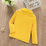 Baby / Toddler Solid Long-sleeve Casual Tee Yellow