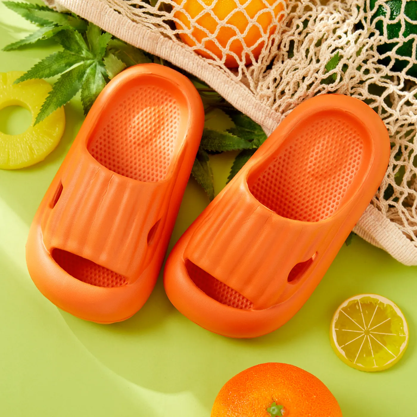 Toddler / Kid Solid Slippers Orange big image 1