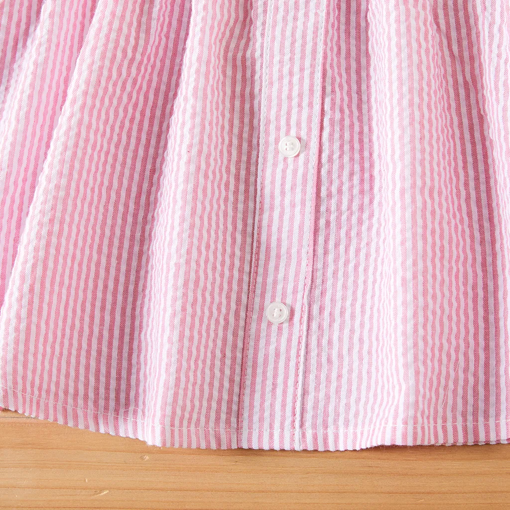 Bebé Recorte Bonito Manga cava Vestidos Rosa big image 1