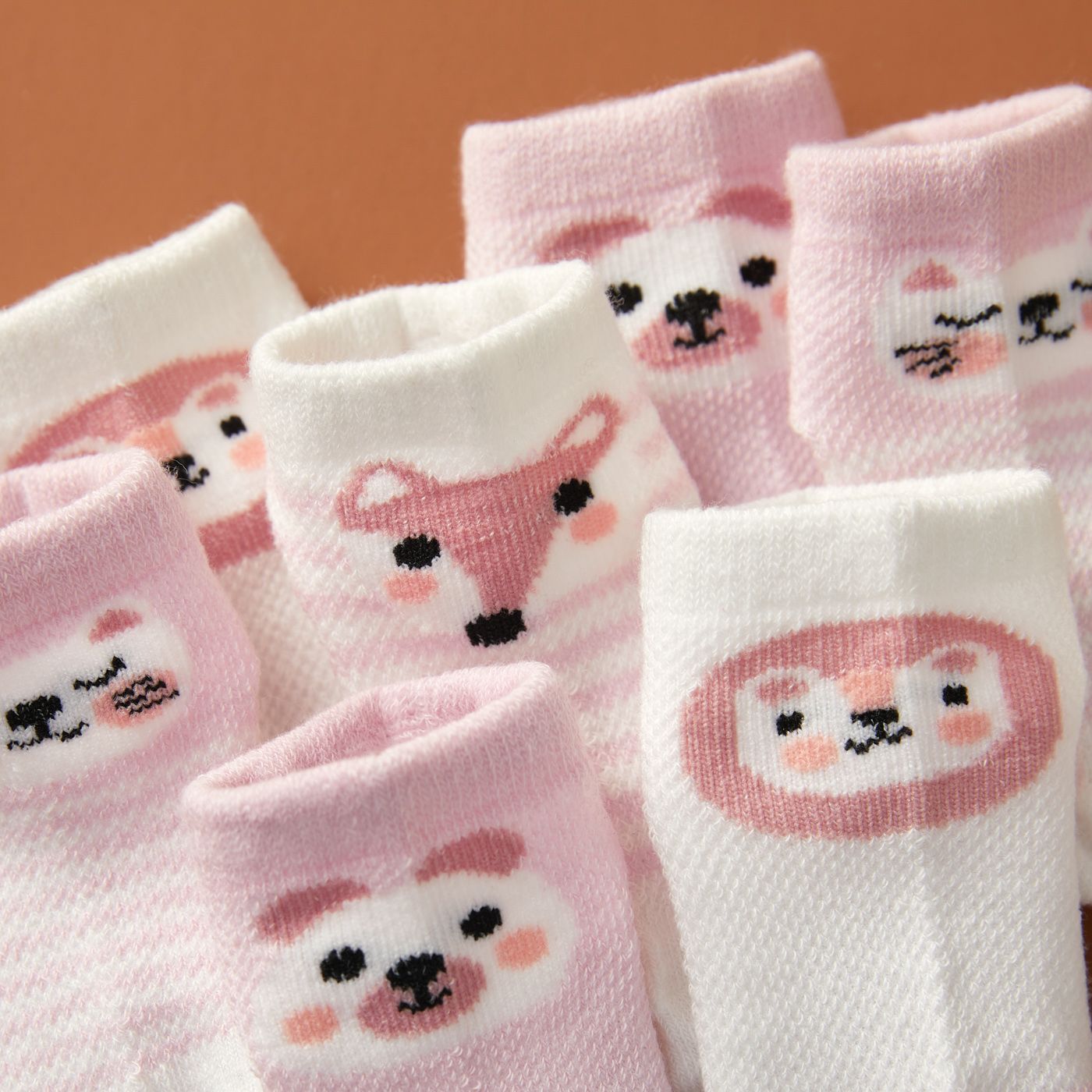 5包嬰兒/學步/小子動物固體襪子