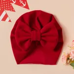 Baby Solid Bowknot Hat Red
