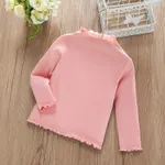 Baby / Toddler Solid Long-sleeve Casual Tee Pink