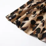 Leopard Print Splice Black Sling Dresses for Mommy and Me  image 6