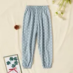 Toddler Girl Casual Polka dots Mosquito Repellent Pants Deep Blue