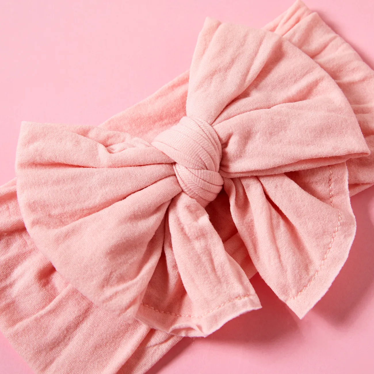 Baby / Toddler / Kid Solid Bowknot Hairband Light Pink big image 1