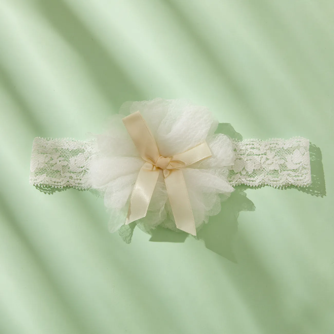 hairband flor bastante sólido para meninas Branco big image 1