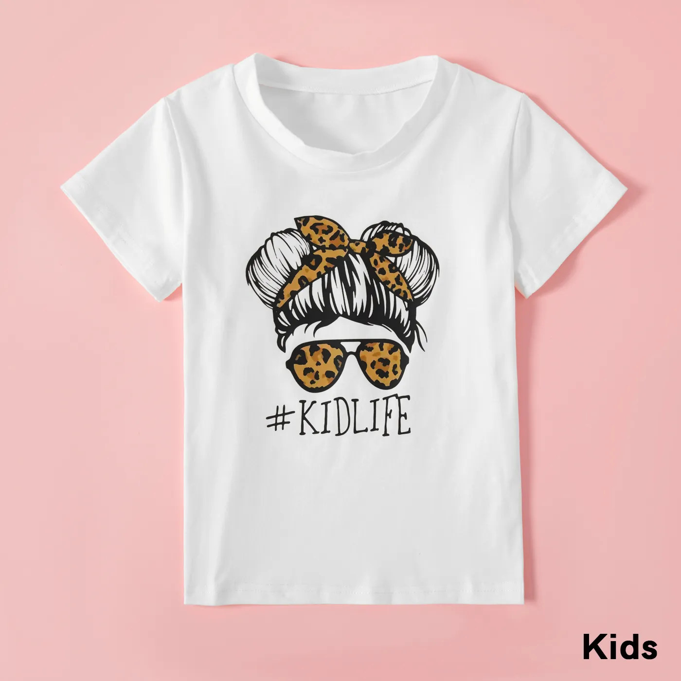 Letter Print Short Sleeve T-shirts for Mommy and Me  image 3